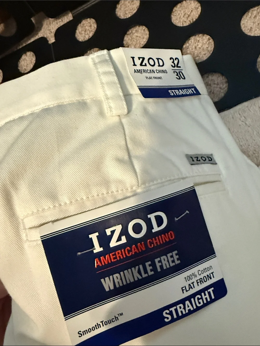 Men's Classic Straight Fit Pants in Off-White